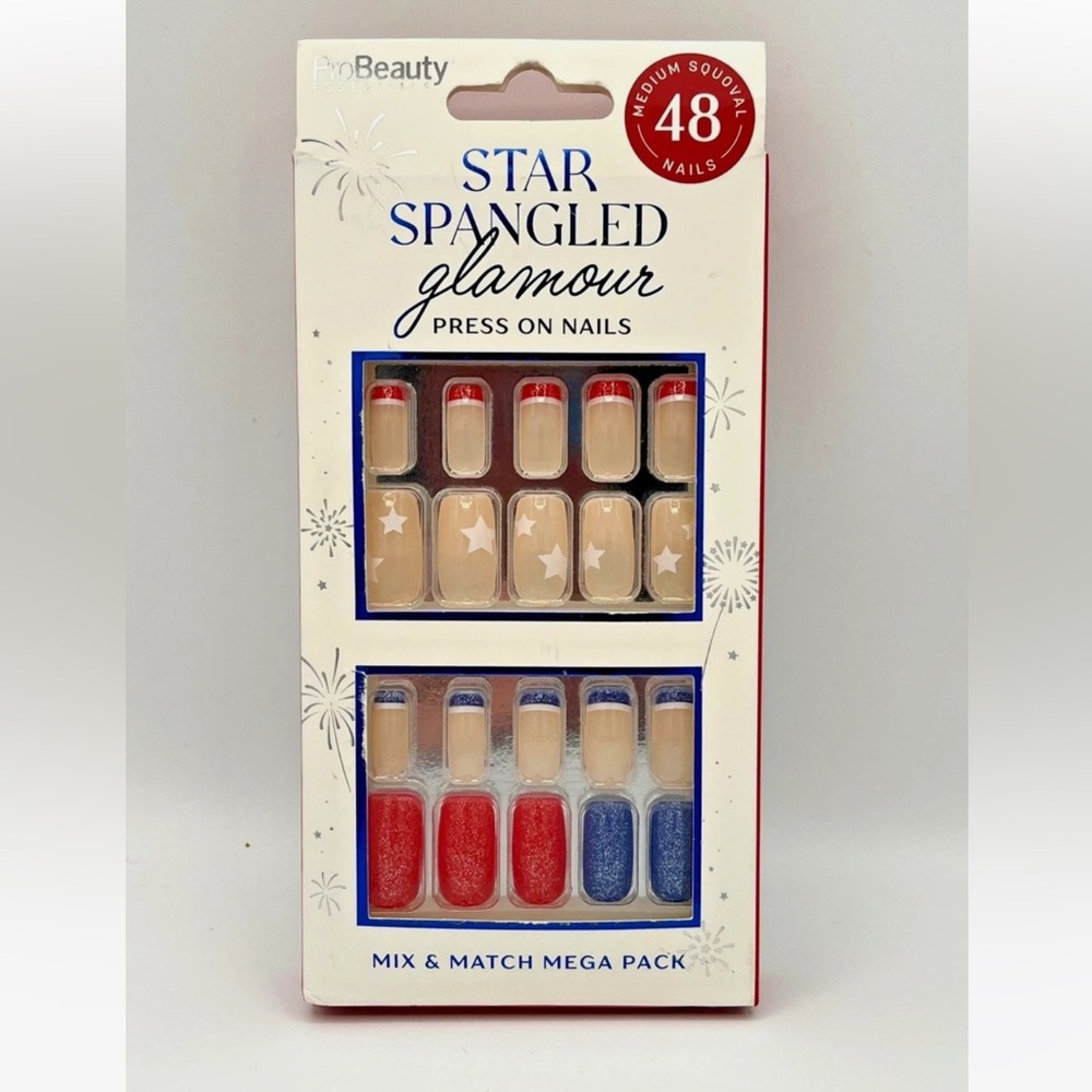 Patriotic nwt Star Spangled Glamour Press On Nails mix and match mega pack